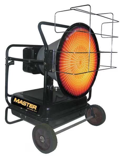 Oil Fired Radiant Heater, 125,000 BtuH, 3,125 sq ft Heat Area 14 gal, Master, Mfr#: MH-125-OFR-A