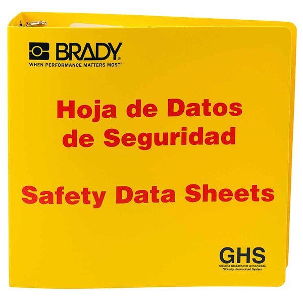 Binder, Right to Know Safety Data Sheet, Height: 11 5/8 in, Brady, Mfr#: 121186