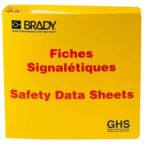 Binder, Right to Know Safety Data Sheet, Brady, Mfr#: 121187