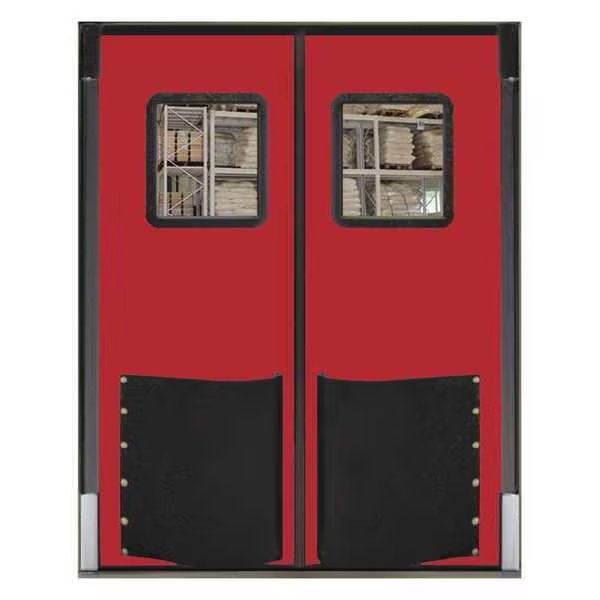 Swinging Dr, 8x8 ft, Red, Polyethylene, PR, Chase, Mfr#: 9696RD25RED
