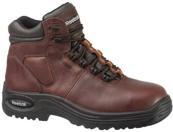 Work Boot, Comp Toe, 6In, Brown, 8-1/2M, PR, Reebok, Mfr#: RB7755