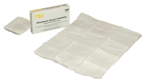Compress, Sterile, White, No, Gauze, PK2, First Aid Only, Mfr#: 3-003