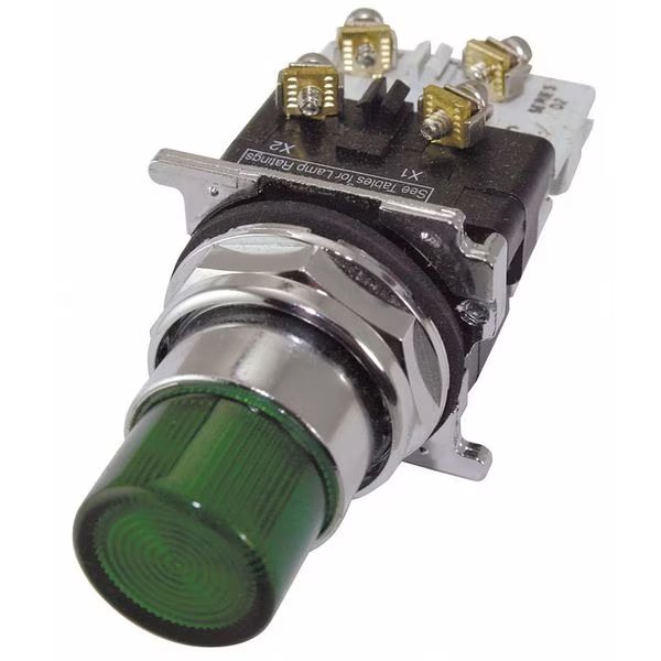 Illuminated Push Button, 30mm, Green, 6VAC, Eaton, Mfr#: 10250T411LGD06-51