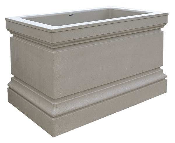 Planter, Rectangle, 48in.Lx30in.Wx36in.H, Wausau Tile, Mfr#: TF4241W22