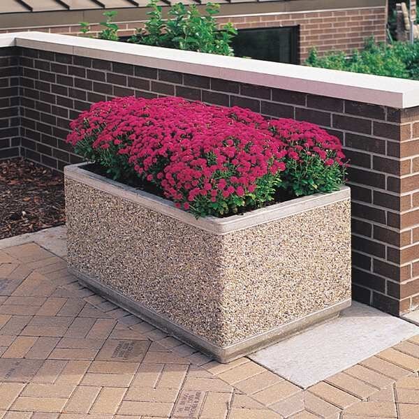 Planter, Rectangle, 72in.Lx30in.Wx30in.H, Wausau Tile, Mfr#: TF4175W22