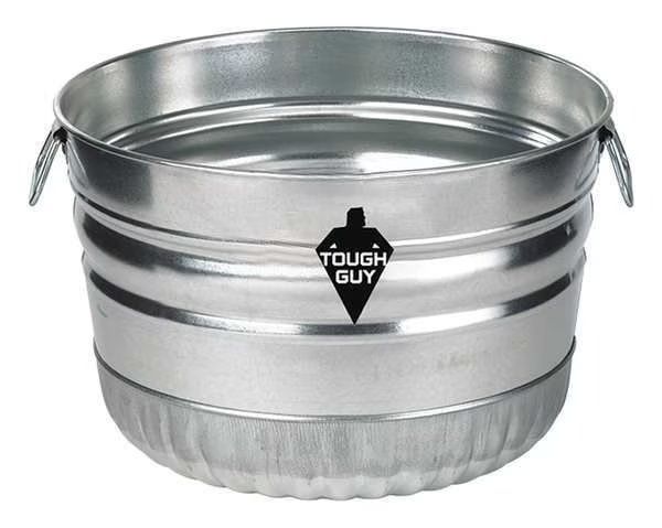 Utility Tub, 9-1/3 gal. gal., Silver, EnjoyTool Select, Mfr#: 3ANR9