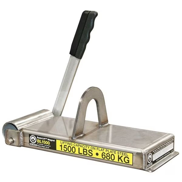 Lifting Magnet, 1500 lb Cap, 13-3/4 In OAL, Mag-Mate, Mfr#: BL1500