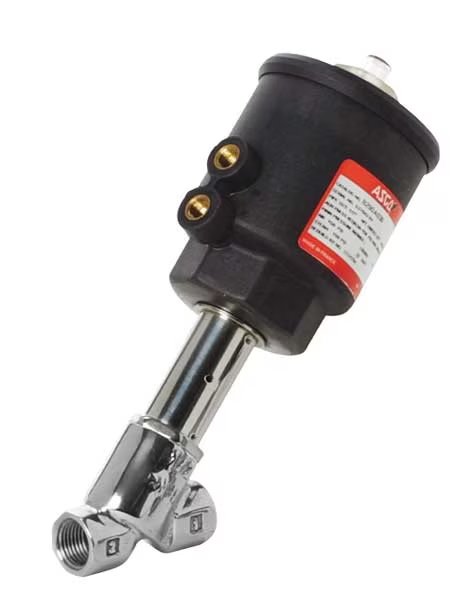 RedHat Angle Body Piston Valve, SS, NC, 1/2 In, Asco, Mfr#: 8290B045