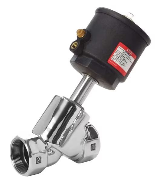 Angle Body Piston Valve, SS, NC, 1-1/2 In, Asco, Mfr#: 8290A064