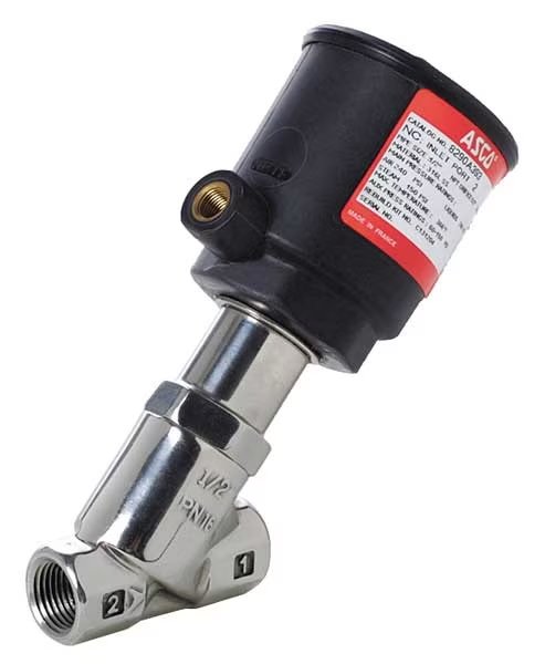 RedHat Angle Body Piston Valve, SS, NC, 1/2 In, Asco, Mfr#: 8290A393