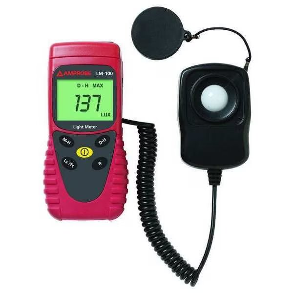 Light Meter, 0 to 20,000Fc, Amprobe, Mfr#: LM-100