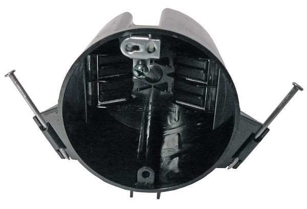 Electrical Box, 18 cu in, Ceiling Box Type, 1 Gang(s), Polycarbonate, Round Shape, Cantex, Mfr#: EZ18CNGR
