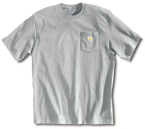 T-Shirt, Heather Gray, 2XL, Carhartt, Mfr#: K87-HGY XXL TLL