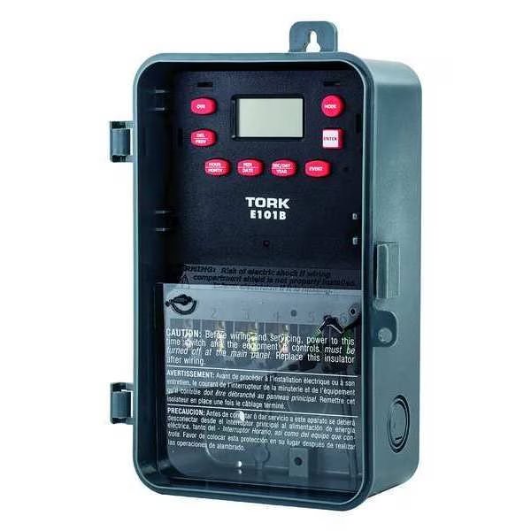 Electronic Timer, 24 hr, DPST, Tork, Mfr#: E103B