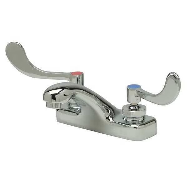 Wristblade Handle 4" Mount, 2 Hole Low Arc Bathroom Faucet, Polished chrome, Zurn, Mfr#: Z81104-XL