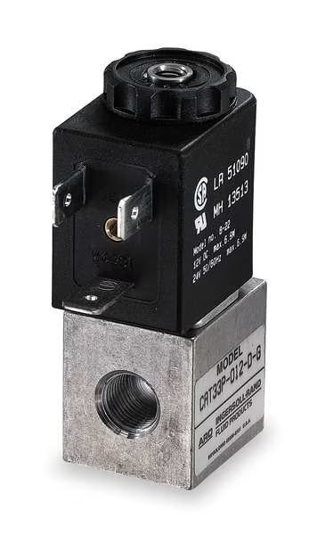 Solenoid Air Control Valve, 1/8 In, 24VDC, Aro, Mfr#: CAT33P-024-L