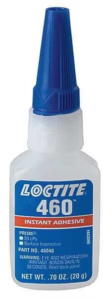 Instant Adhesive, 460 Series, Clear, 0.7 oz, Bottle, Loctite, Mfr#: 135463