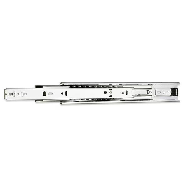 Drawer Slide, Side/Bracket Mount, Full, Soft Close, PK2, 1/2