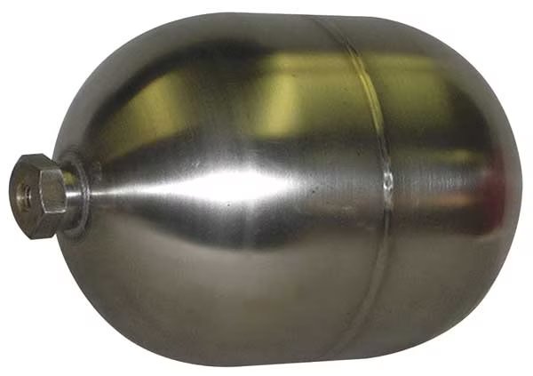 Float Ball, Oblong, SS, 6 In, Naugatuck, Mfr#: GR6X1019304SS