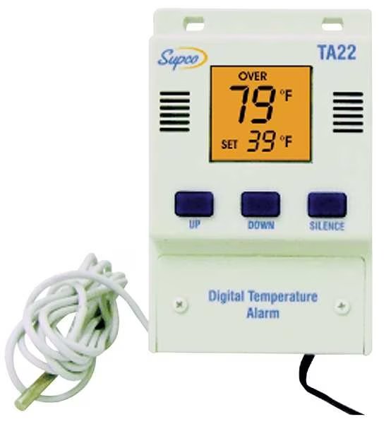 Temperature Alarm with Display, Digital, Supco, Mfr#: TA22