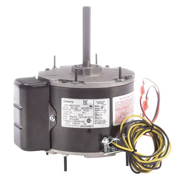 Unit Heater Motor, 1/6 HP, 1075,115 V, 48Y, Century, Mfr#: UH1016NBV1