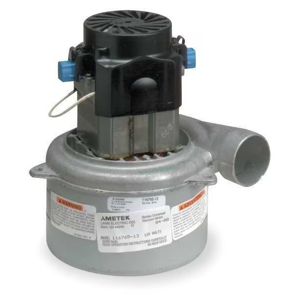 Vacuum Motor/Blower, Tangential, 3 Stage, 1 Speed, Acustek, Ametek, Mfr#: 116765-00
