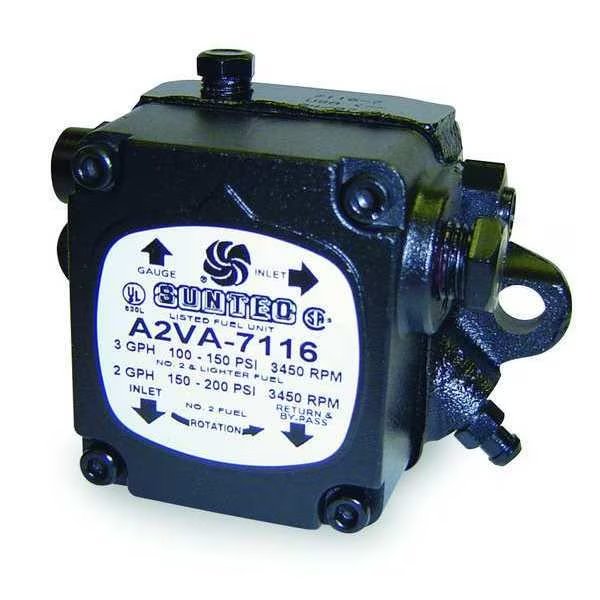 Oil Burner Pump, 3450 rpm, 3gph, 100-150psi, Suntec, Mfr#: PF203N2GU