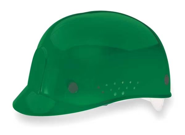 Bump Cap, Front Brim, Perforated Sides, Pinlock Suspension, 6 1/2 to 8, Green, Msa Safety, Mfr#: 10033655