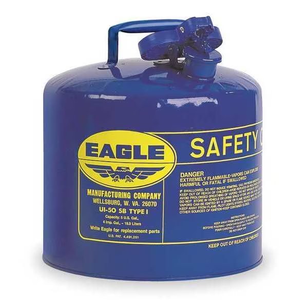 5 gal Blue Galvanized Steel Type I Safety Can Kerosene, Eagle Mfg, Mfr#: UI50SB