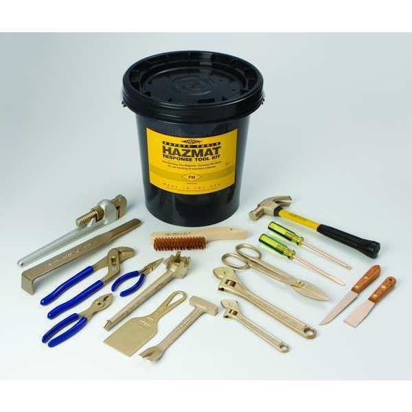 Hazmat Nonsparking Tool Set, 17 pc., Ampco Safety Tools, Mfr#: M-51
