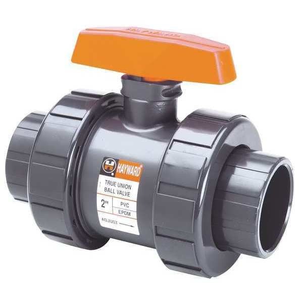 Ball Valve, True Union, 3/4", PVC/EPDM, Full Port, S/T, Hayward Flow Control, Mfr#: TBH1075ASTE0000
