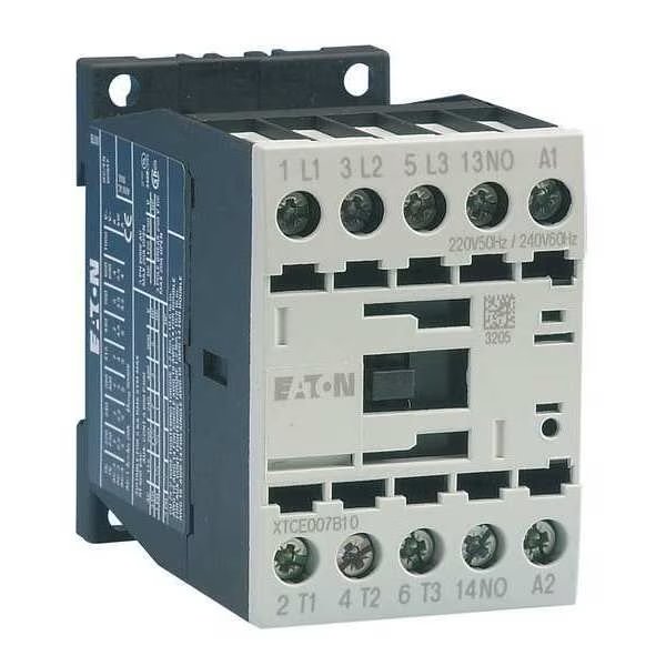 IEC Magnetic Contactor, 3 Poles, 208 V AC, 12 A, Reversing: No, Eaton, Mfr#: XTCE012B10E
