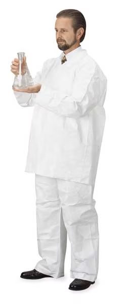 Disposable Pants , M , White , Polyolefin , Elastic Waist, Dupont, Mfr#: TY350SWHMD0012G1