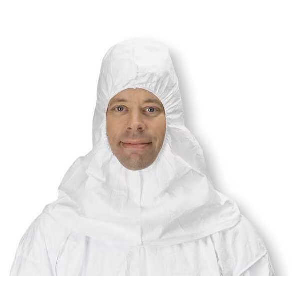 Tyvek 400 Disposable Hood, Serged, Universal, PK100, Dupont, Mfr#: TY657SWH00010000