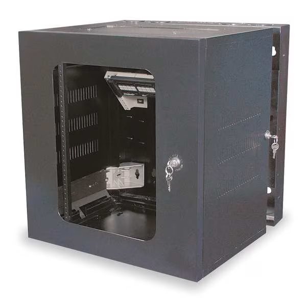 Cabinet, 36in H, 20 in D, 19 Rack Units, Blk, Hubbell, Mfr#: HSQ36