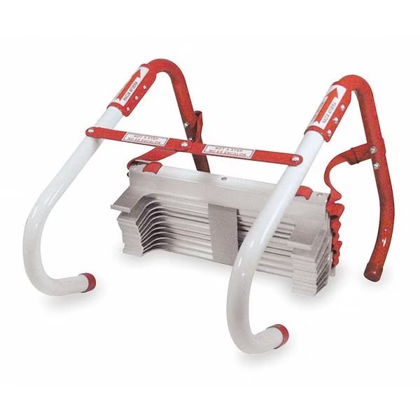 Emergency Escape Ladder, Window Mount, 3 Stories, Steel, 25 ft Length, 1000 lb Load Capacity, Kidde, Mfr#: 468094