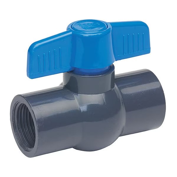 1" FNPT PVC Ball Valve Inline, EnjoyTool Select, Mfr#: 107-135-NPG