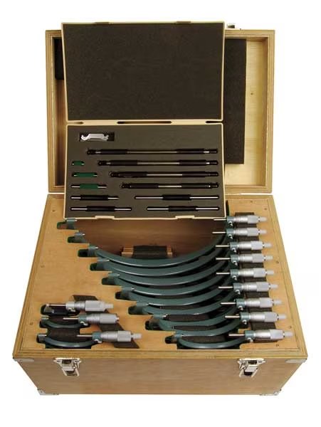 Micrometer Set, 0-12, 0.0001In, 12 Pc, Mitutoyo, Mfr#: 103-908-40