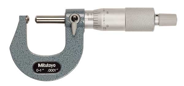 Scherical Anvil/Spindle Micrometer, 0-", Mitutoyo, Mfr#: 115-253