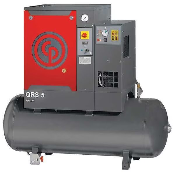 Rotary Screw Air Compressor w/Air Dryer, Chicago Pneumatic, Mfr#: QRS 5 HPD