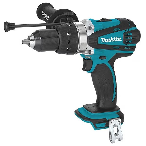 18.0 V Hammer Drill, Bare Tool, 1/2 in Chuck, Makita, Mfr#: XPH03Z