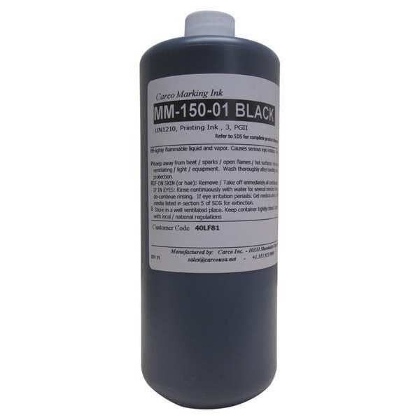 Marking Ink, Pigment, Blck, 30 to 60 sec, Carco, Mfr#: MM-150-01 BLACK