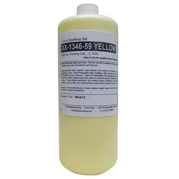 Marking Ink, Pigment, Yellow, 10 to 15 sec, Carco, Mfr#: XX-1346-59 YELLOW