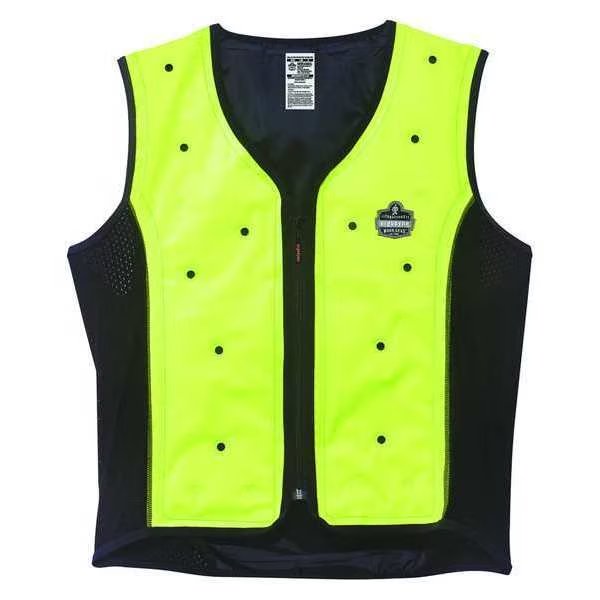 Medium Evaporative Cooling Vest, Lime, Chill-Its By Ergodyne, Mfr#: 6685