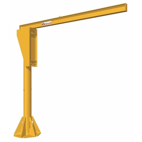 Jib Crane, Base Mounted, 6,000 lb Capacity, Height Under Span: 10 ft, Caldwell, Mfr#: A360-3-10/18