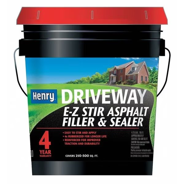 5 gal. Asphalt Filler and Sealer, Flat Finish, Black Brown, Water Base, Henry, Mfr#: HE200074