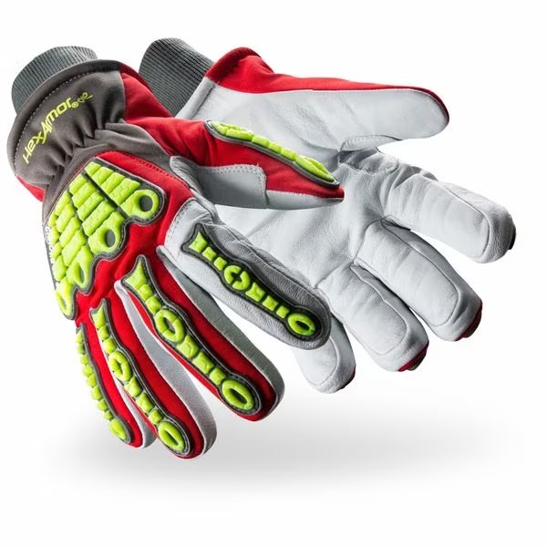Safety Gloves, Grey/Hi-Vi/Red/White, M, PR, Hexarmor, Mfr#: 4073W-M (8)