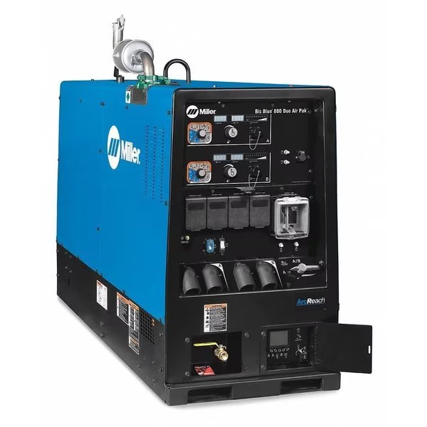 Engine Driven Welder, Big Blue(R) 800 Duo Air Pak(TM) Series, Electric Start, 65.7 hp, Diesel, Miller Electric, Mfr#: 907752001