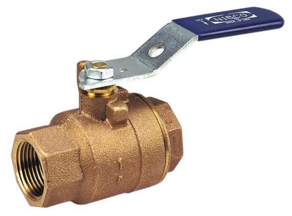 2" FNPT Bronze Ball Valve Inline, Nibco, Mfr#: T58570 2