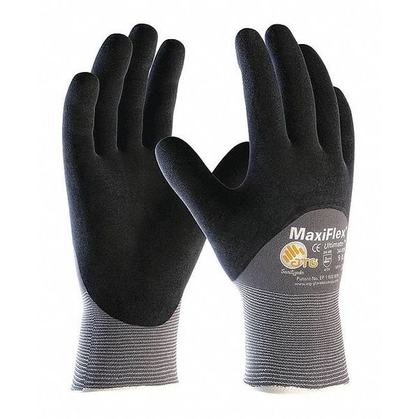 Foam Nitrile Coated Gloves, 3/4 Dip Coverage, Black/Gray, M, 12PK, Pip, Mfr#: 34-875/M